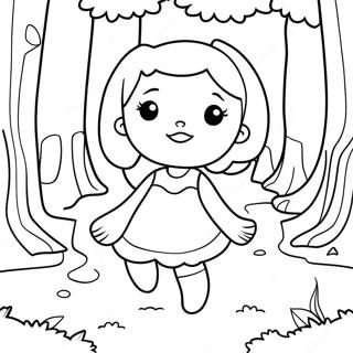 Lucy In A Magical Forest Coloring Page 35144-29252