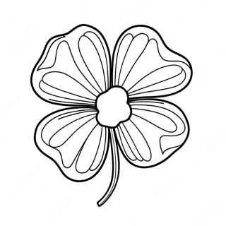 Lucky Four Leaf Clover Coloring Page 35154-29260