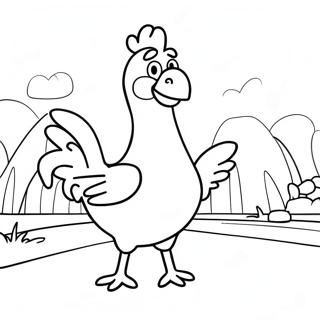 Funny Chicken Run Characters Coloring Page 35174-29273