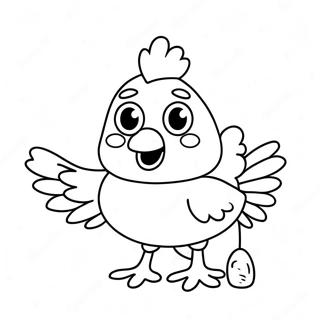 Funny Chicken Run Characters Coloring Page 35174-29276