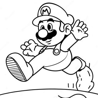 Mario Kicking The Soccer Ball Coloring Page 35184-29281