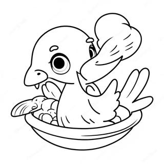 Cute Baby Stork Delivering A Baby Coloring Page 35194-29290