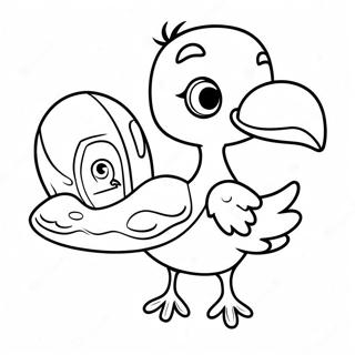 Cute Baby Stork Delivering A Baby Coloring Page 35194-29291