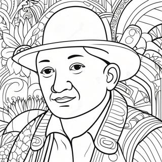 Vibrant Diego Rivera Mural Coloring Page 35204-29297