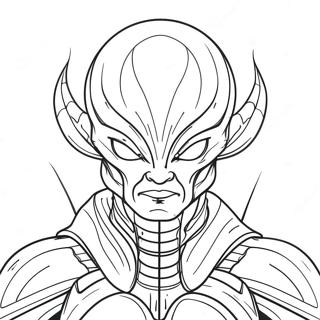 Fierce Alien Warrior Coloring Page 35214-29307