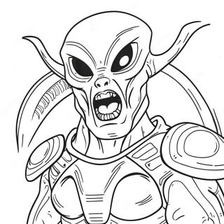 Fierce Alien Warrior Coloring Page 35214-29308