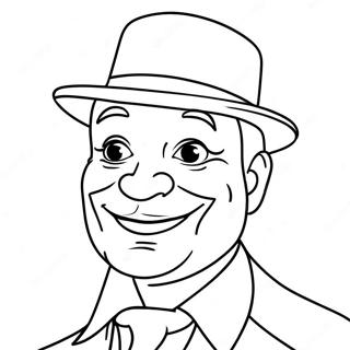 Funny Uncle With A Hat Coloring Page 35224-29315