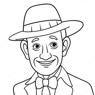 Funny Uncle With A Hat Coloring Page 35224-29316