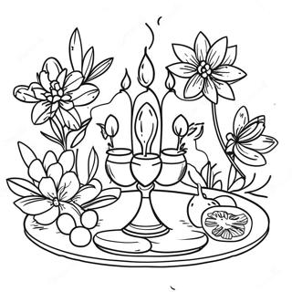 Colorful Nowruz Haft Seen Table Coloring Page 35234-29321