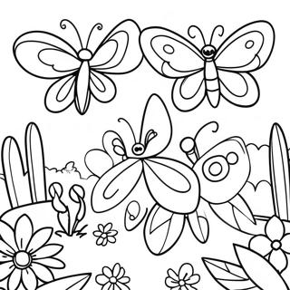 Elegant Butterfly Garden Coloring Page 35244-29330