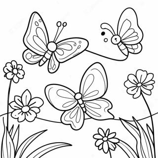 Elegant Butterfly Garden Coloring Page 35244-29332