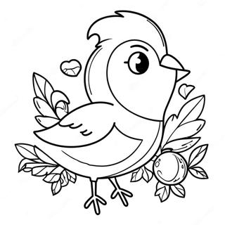 Christmas Bird Coloring Pages