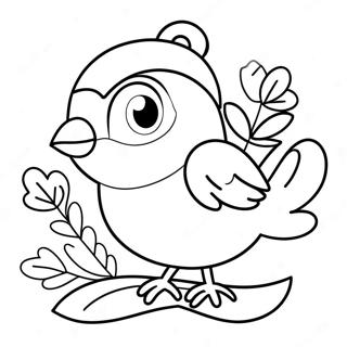 Christmas Bird Coloring Page 35253-29335