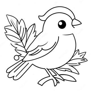 Christmas Bird Coloring Page 35253-29336