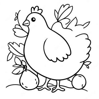 Festive Partridge In A Pear Tree Coloring Page 35254-29340