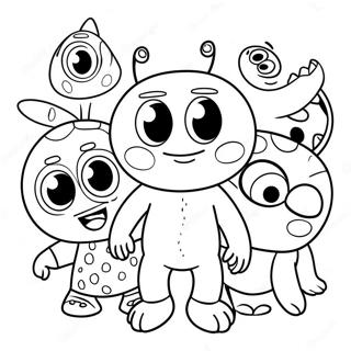 Henry Hugglemonster With Friends Coloring Page 35264-29345