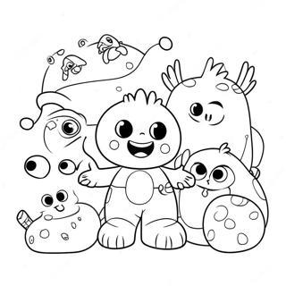 Henry Hugglemonster With Friends Coloring Page 35264-29346