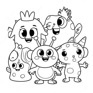 Henry Hugglemonster With Friends Coloring Page 35264-29347