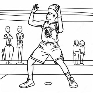 Steph Curry Shooting A Three Point Shot Coloring Page 352-286