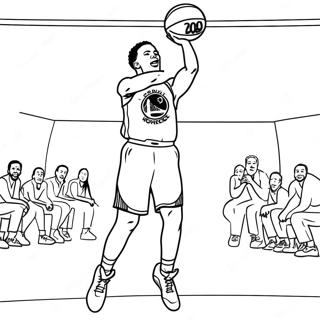 Steph Curry Shooting A Three Point Shot Coloring Page 352-287