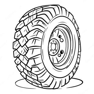 Big Off Road Tire Coloring Page 35314-29385