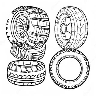 Big Off Road Tire Coloring Page 35314-29386