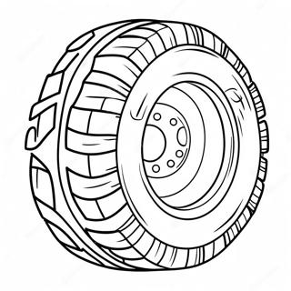 Big Off Road Tire Coloring Page 35314-29387