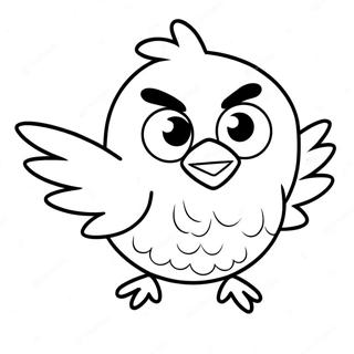 Red Angry Bird Flying Coloring Page 35324-29393