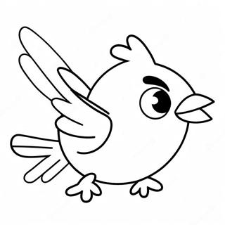 Red Angry Bird Flying Coloring Page 35324-29394