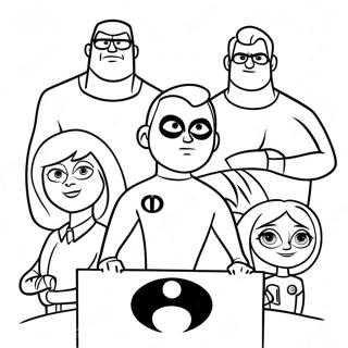 Incredibles 2 Family Coloring Page 35333-29400