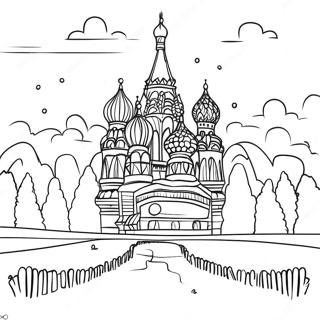 Beautiful Russian Landscape Coloring Page 35344-29410