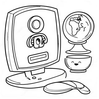 Safe Internet Practices Coloring Page 35394-29450