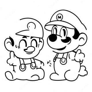 Cappy And Mario Adventure Coloring Page 3540-2879