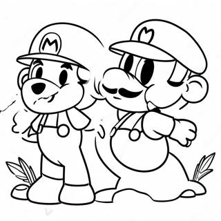 Cappy And Mario Adventure Coloring Page 3540-2880