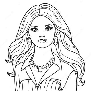 Fashion Barbie Coloring Page 35413-29463