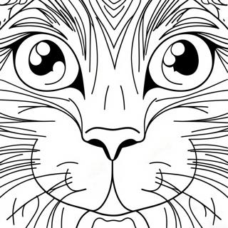 Cat Face Coloring Page 35423-29470