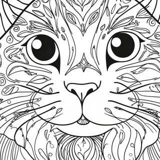 Cat Face Coloring Page 35423-29471