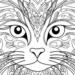 Cat Face Coloring Page 35423-29472