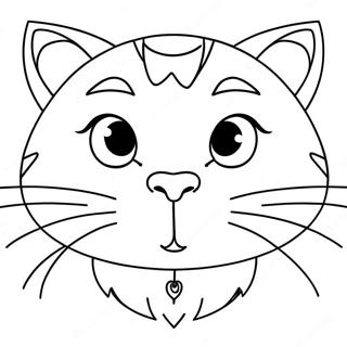 Cute Cat Face Coloring Page 35424-29474