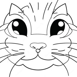 Cute Cat Face Coloring Page 35424-29475