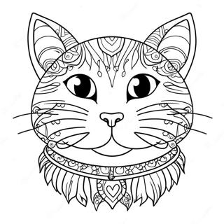 Cute Cat Face Coloring Page 35424-29476