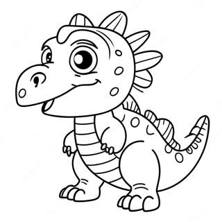 Cute Dilophosaurus With Big Eyes Coloring Page 35444-29491