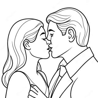 Kissing Couples Coloring Page 35453-29494