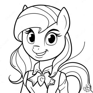 Adventurous Sunset Shimmer Equestria Girl Coloring Page 35464-29505