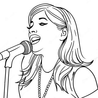 Famous Pop Star Singing Coloring Page 35474-29515