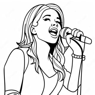 Famous Pop Star Singing Coloring Page 35474-29516