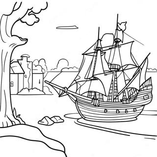 Jamestown Historic Settlement Coloring Page 35483-29518