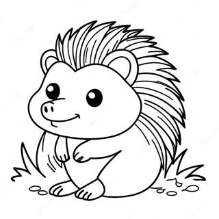 Hedgehog Coloring Page 3549-2884