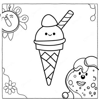 Snow Cone Coloring Page 35503-29533