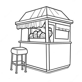 Colorful Snow Cone Stand Coloring Page 35504-29538